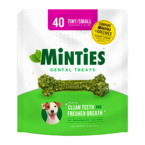 MINTIES Dog Dental Bone Treats, Dental Chews for Tiny_Small Dogs 5-39 lbs, 40 Count