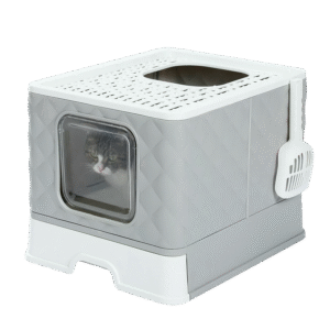PAWZ Road Enclosed Cat Litter Box Large with Lid Drawer Type Easy to Clean,Gray