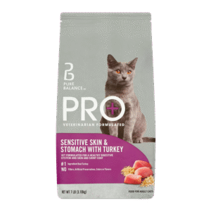 Pure Balance PRO+ Sensitive Skin & Stomach with Turkey Dry Cat Food, 7 lbs