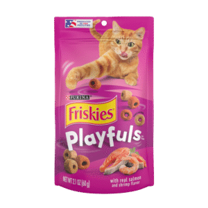 Purina Friskies Playfuls Salmon & Shrimp Flavor Treats for Cats, 2.1 oz Pouch