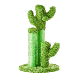Vibrant Life Cactus 3-Arm Chenille, Sisal & Jute Cat Scratching Post with Cat Toy