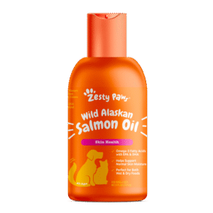 Zesty Paws Pure Wild Alaskan Salmon Oil Liquid Food Supplement for Dogs or Cats, 8 fl oz